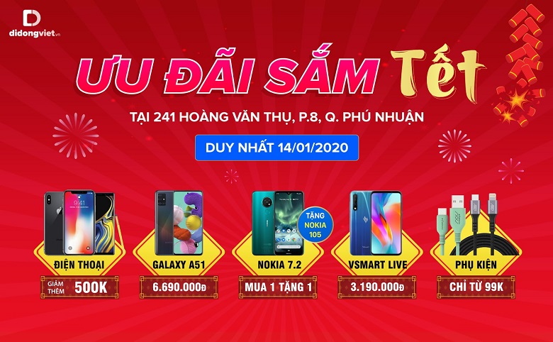 Giảm thêm 500 ngàn khi mua sắm điện thoại và nhiều ưu đãi khác tại cửa hàng 241 Hoàng Văn Thụ 