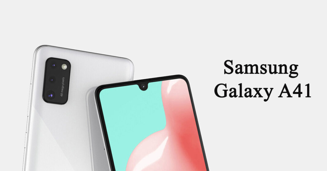 Galaxy A41 có màn hình giọt nước, cụm ba camera sau