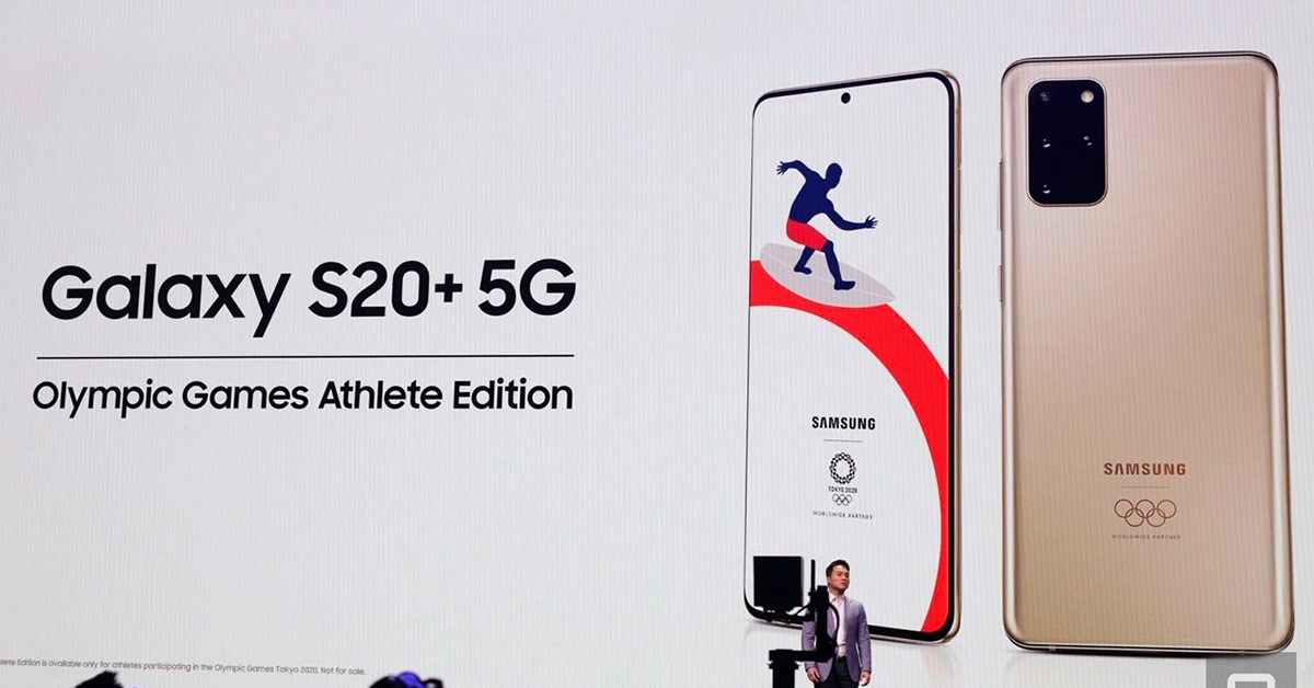 Samsung Galaxy S20 Plus 5G phiên bản Olympic Games Athlete 2020 lộ ảnh thực tế