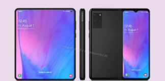 Galaxy Fold 2 trong concept này tương tự như chiếc Galaxy S20.