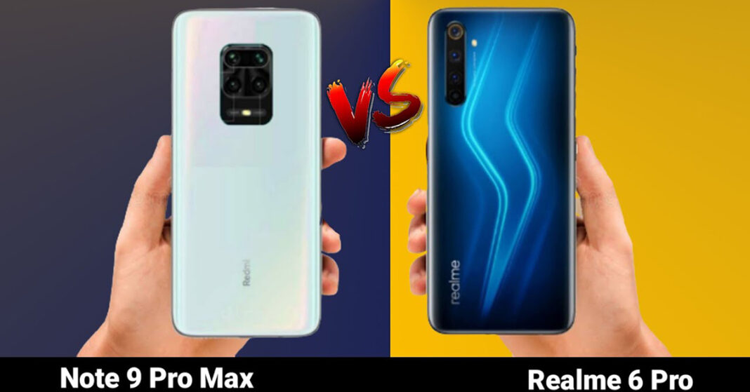 cover redmi note 9 pro max với realme 6 pro