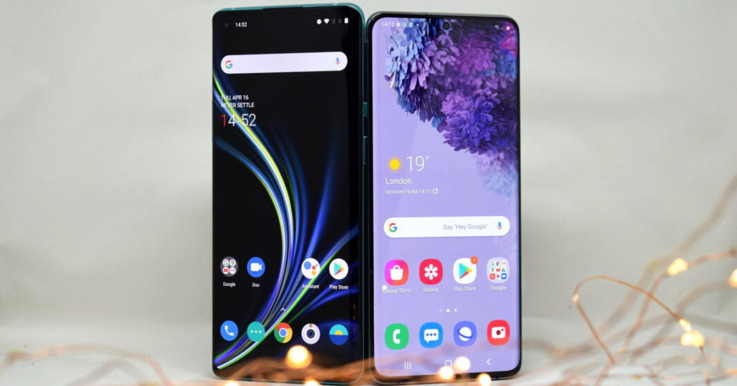 oneplus 8 pro với galaxy s20 plus