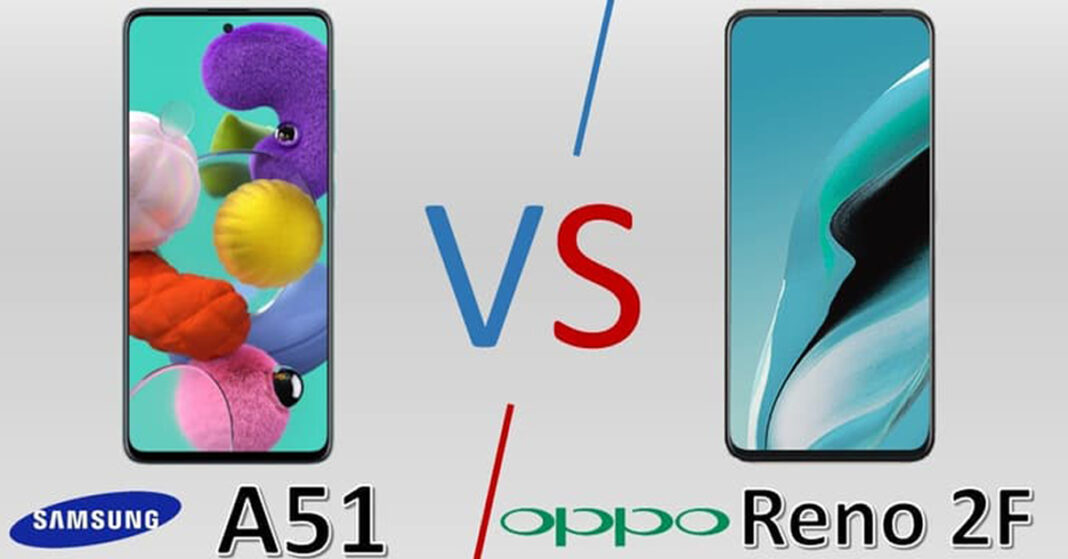 galaxy a51 với oppo reno 2f