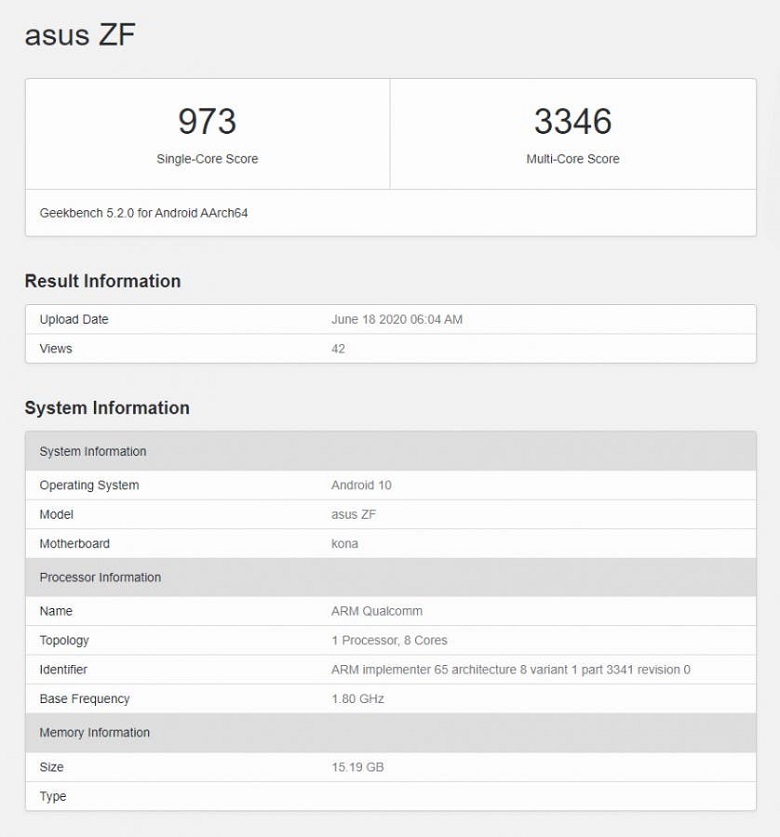 Asus Zenfone 7 rò rỉ trên Geekbench