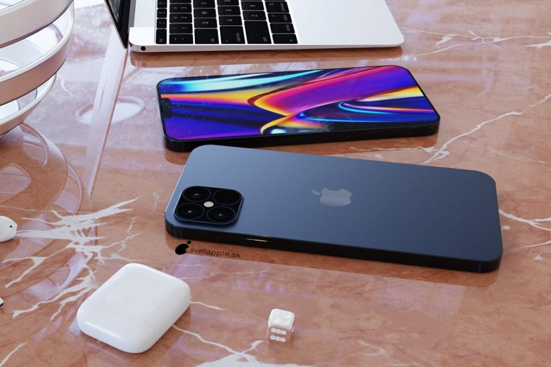 Concept hình ảnh iPhone 12 Xanh Navy đẹp long lanh