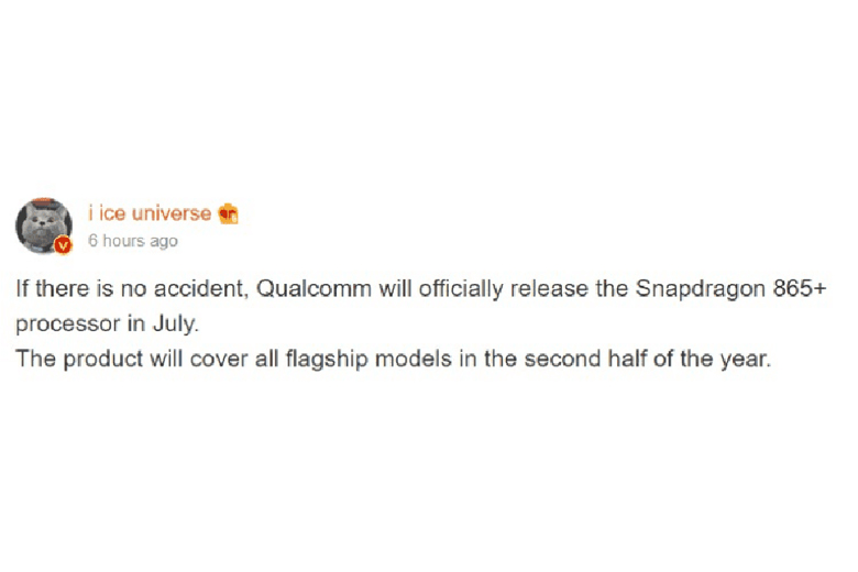 Bộ vi xử lý Snapdragon 865 Plus có khả năng ra mắt thị trường vào tháng 7