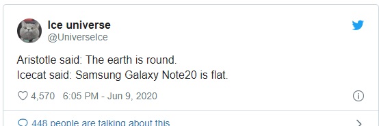 Galaxy Note 20 sẽ có màn hình phẳng
