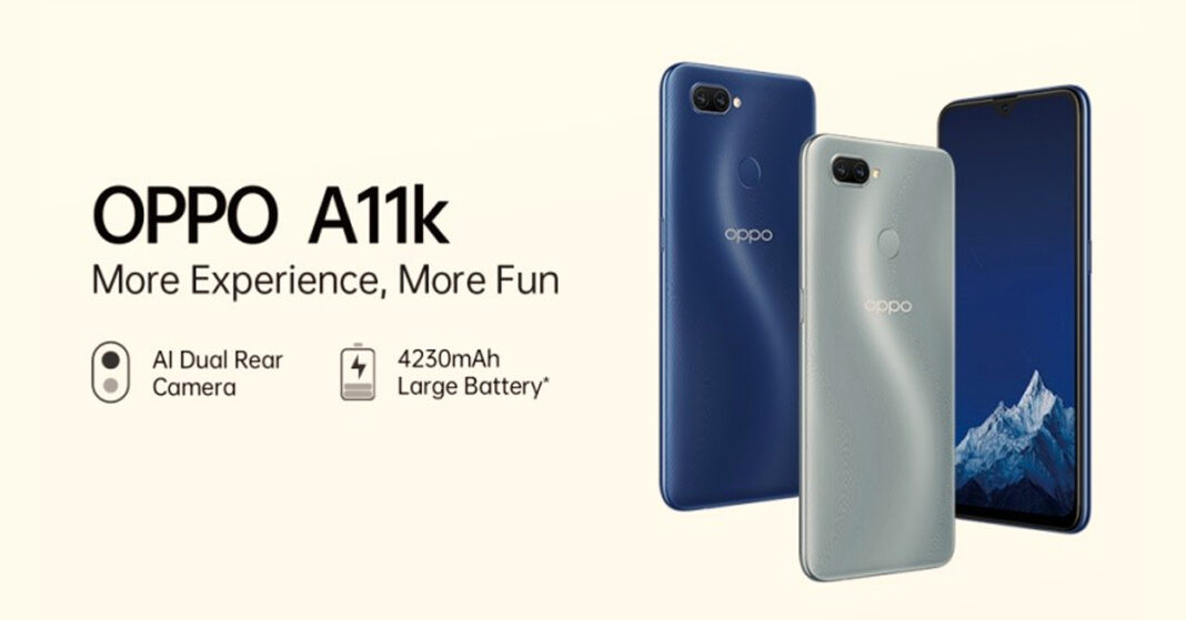 OPPO A11k ra mắt: Dùng chip MediaTek, pin 4230 mAh, giá bán chỉ 2.7 triệu đồng