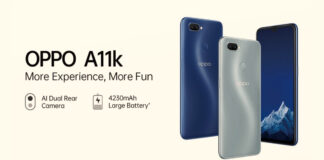 OPPO A11k ra mắt: Dùng chip MediaTek, pin 4230 mAh, giá bán chỉ 2.7 triệu đồng