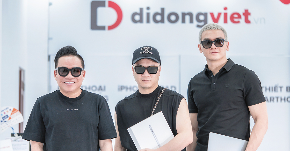 Bộ 3 nhà thiết kế Đỗ Mạnh Cường, doanh nhân Phạm Huy Cận, người mẫu Lê Xuân Tiền đến Di Động Việt sắm Macbook 2020