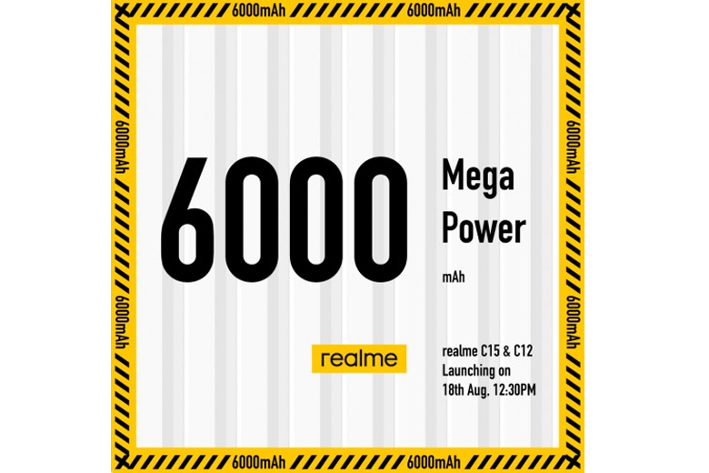 Realme C12 được xác nhận có pin 6.000 mAh, trình làng vào ngày 18/8 tới đây