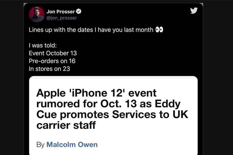 iPhone 12 sẽ được ra mắt vào ngày 13/10 và đặt trước vào ngày 16/10