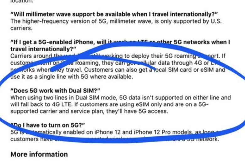 Phone 12: Dùng hai SIM không thể sử dụng được 5G, chỉ dùng được 4G 