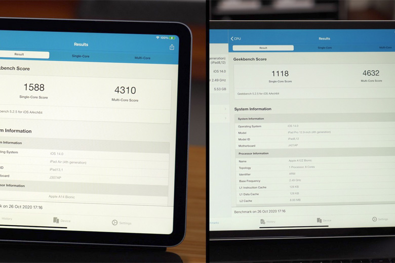 So sánh iPad Air 4 và iPad Pro 2020 Nên mua sản phm nào