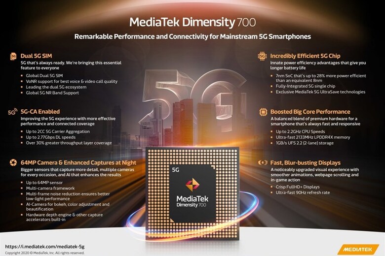 Chip MediaTek Dimensity 700