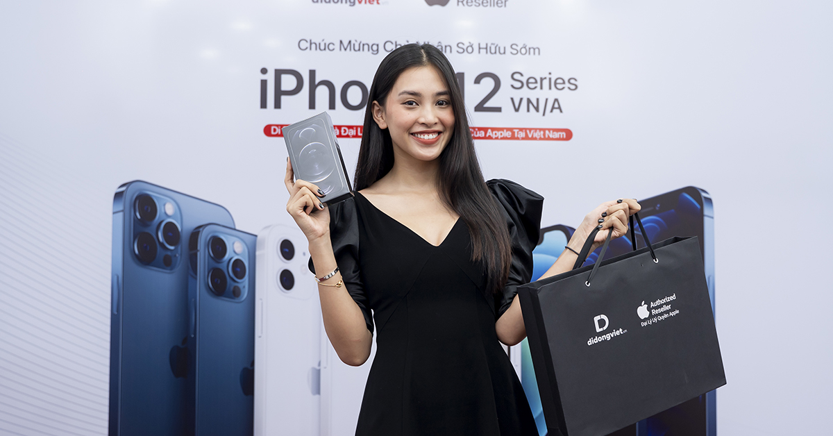 Theo chân Hoa hậu Tiểu Vy đi sắm iPhone 12 Pro Max tại Di Động Việt
