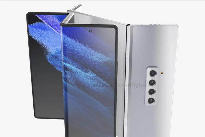 Samsung Galaxy Z Fold3 lộ màn hình gập với 2 phần bản lề