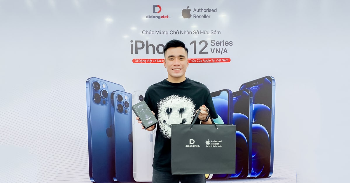 Tiền vệ Bùi Tiến Dụng sắm iPhone 12 Pro Max 256GB tại Di Động Việt