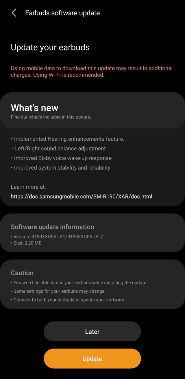 Samsung Galaxy Buds Pro tung ra bảng cập nhật với tính năng trợ thính 