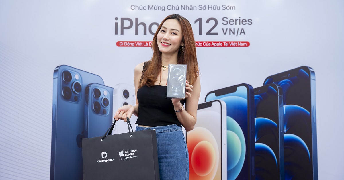 Diễn viên Ngân Khánh xinh đẹp chọn mua iPhone 12 Pro Max tại Di Động Việt