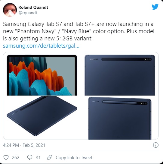 Một số nâng cấp trên dòng tablet Samsung