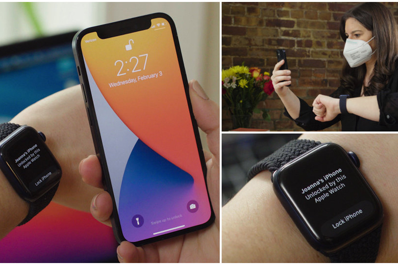 Cách mở khóa iPhone bằng Apple Watch khi đeo khẩu trang