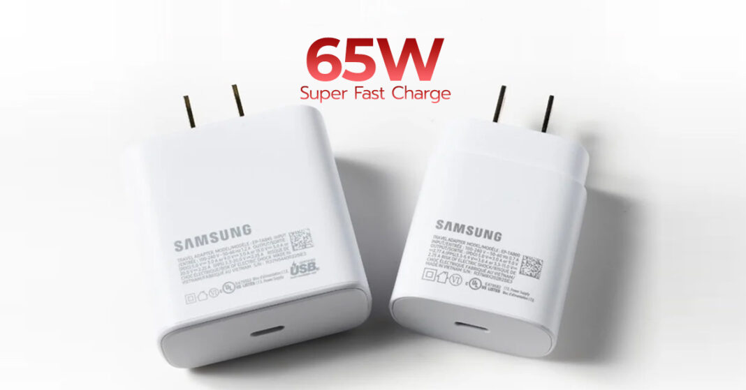 Bộ sạc USB Power Deliver 65W của Samsung mang số hiệu EP-TA865 và đã được chứng nhận tại Hàn Quốc. Chúng ta có thể biết được rằng, Programmable Power Supply có thể nạp cho các thiết bị ở mức độ tối đa là 20V và 3,25A. Có nghĩa là công suất tổng của nó sẽ đạt được là 65Watts. >>> Xem thêm: Galaxy F62 lộ diện thiết kế, dùng chip Exynos 9825, sẽ được ra mắt vào ngày 15 tháng 2 Top 5 điện thoại Samsung đáng mua dịp Tết Tân Sửu 2021 Bộ sạc USB Power Deliver 65W của Samsung đạt chứng nhận TUV SUD Trong hai năm qua, các nhà sản xuất điện thoại đã rất nổ lực để phát triển giải pháp sạc nhanh cho smartphone. Cho đến nay, các thương hiệu đến từ Trung Quốc đặc biệt là BBK Group (Vivo, OPPO, Realme, OnePlus) đang đi đầu trong mảng này. Các công ty khác như Samsung đã bị bỏ lại phía sau. Nhưng điều này sẽ sớm không còn đúng nữa. Mới đây, bộ sạc PD 65W của Samsung đã đạt được chứng nhận với cơ quan TUV SUD của Đức. Bộ sạc USB Power Deliver 65W của Samsung mang số hiệu EP-TA865 và đã được chứng nhận tại Hàn Quốc. Chúng ta có thể biết được rằng, Programmable Power Supply có thể nạp cho các thiết bị ở mức độ tối đa là 20V và 3,25A. Có nghĩa là công suất tổng của nó sẽ đạt được là 65Watts. Như vẫn chưa biết được thời gian ra mắt cụ thể của sản phẩm. Thậm chí vẫn chưa có thông tin rằng sản phẩm nào sẽ được hỗ trợ bởi bộ sạc này. Nó có thể là điện thoại thông mình hoặc máy tính bảng Galaxy mới. Dòng Galaxy S21 mới ra mắt chỉ đi kèm với bộ sạc nhanh lên đến 25W. Nếu so với các dòng điện thoại Trung Quốc khác thì nó lại thua xa. Để so sánh nhanh, Xiaomi đã có rất nhiều điện thoại hỗ trợ sạc 33W. Realme đã có sạc nhanh lên đến 65W. Sự thật là Samsung đã có bộ sạc 45W, nhưng điều đó là chưa đủ. Samsung đang nghiên cứu để có được bộ sạc nhanh cho chính mình Không rõ tại sao Samsung lại mất nhiều thời gian để có được tính năng sạc nhanh cho điện thoại. Thậm chí một số điện thoại của hãng vẫn chỉ hỗ trợ sạc nhanh 15W. Hầu hết các điện thoại tầm trung trên thị trường đều có sạc ít nhất 18W. Vì lý do đó, chúng ta có thể dự đoán rằng còn rất lâu nữa điện thoại Samsung mới hỗ trợ sạc 65W. Nhưng thông tin đó vẫn chưa chắc chắn, có thể Galaxy Note 21 Ultra là một lựa chọn hợp lý. Ngoài ra còn có Galaxy Z Fold3 được ra mắt trong năm nay có thể sẽ được hỗ trợ sạc 65W. Mặc dù các thiết bị nói trên có khả năng trở thành điện thoại Samsung đầu tiên có bộ sạc 65W. Nhưng có thể nó sẽ không đi kèm theo máy. Sau khi 