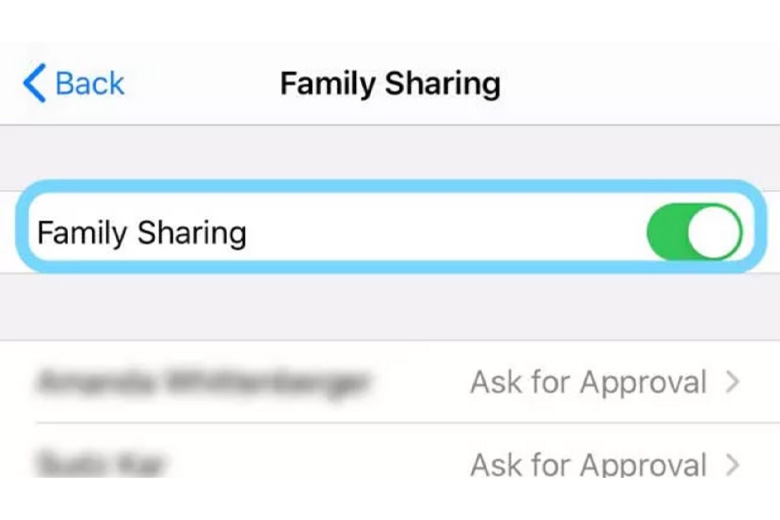 iPhone family sharing didongviet