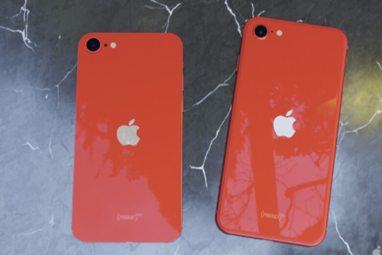 Thiết kế ốp lưng màu đỏ của iPhone SE