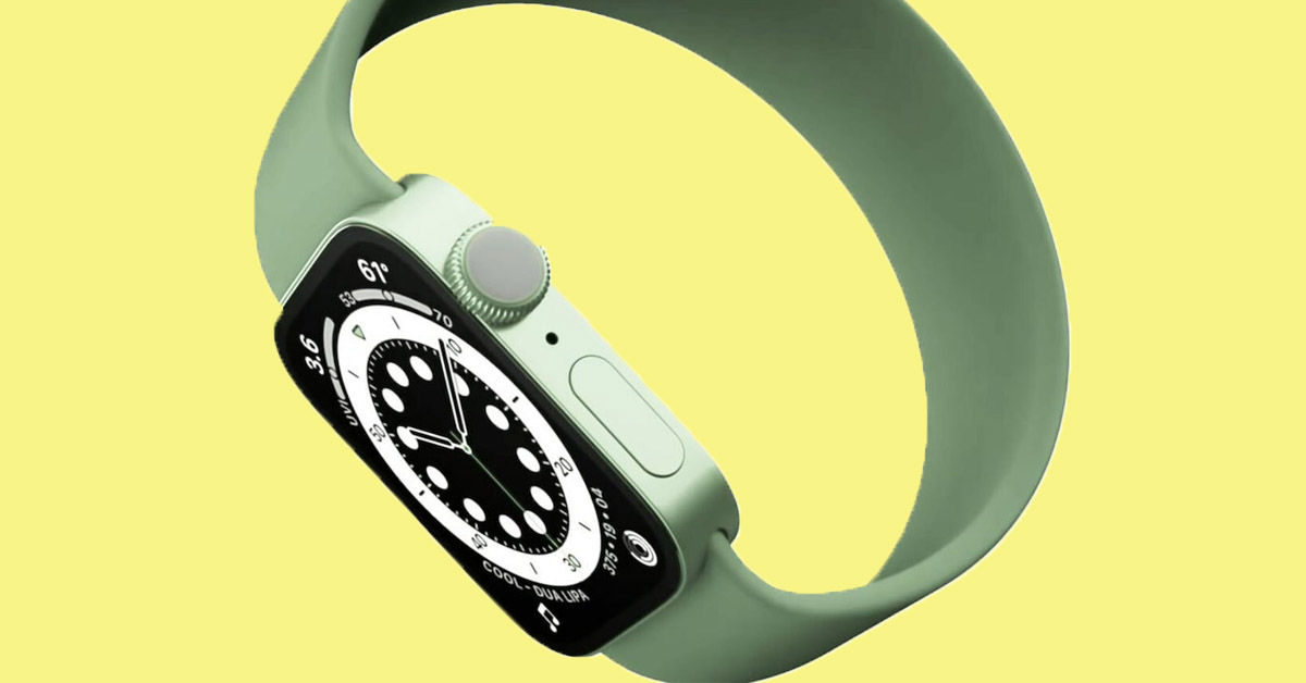 Apple Watch Series 7 vừa bất ngờ rò rỉ thiết kế mới, có viền phẳng, thêm tùy chọn màu xanh lá cây