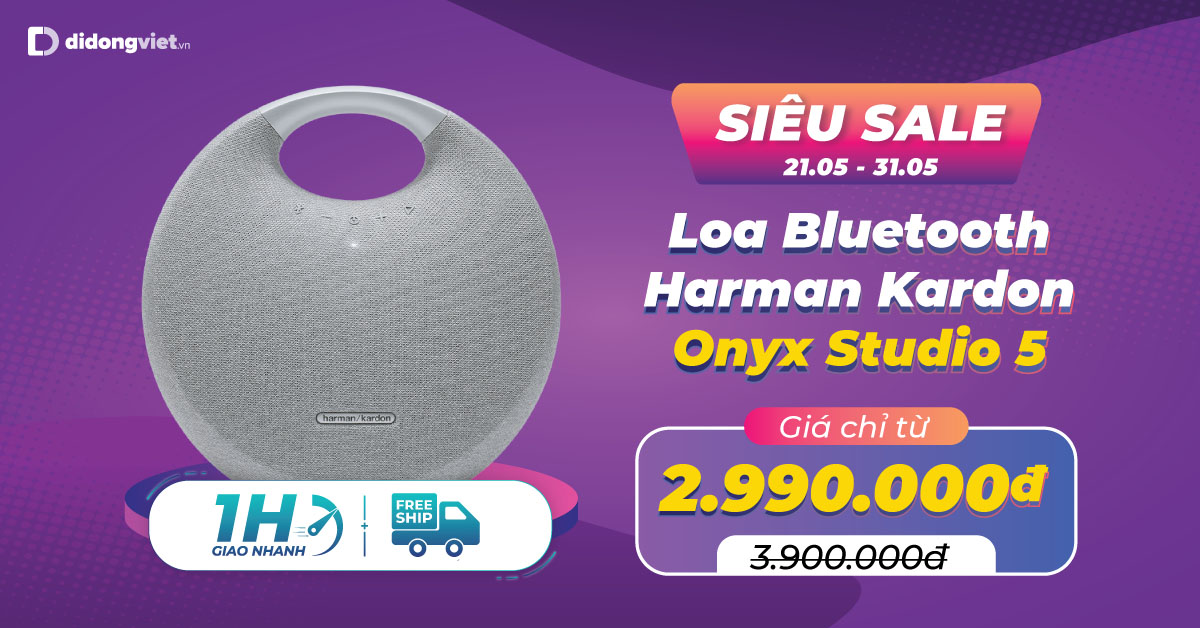 Siêu Sale Loa Bluetooth Harman Kardon Onyx Studio 5 giá chỉ từ 2,9 triệu. Giao hàng miễn phí 1H.