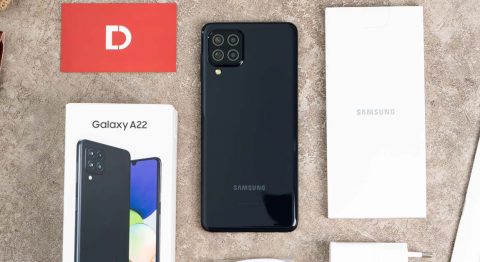 Trên tay Galaxy A22: Kiểu dáng thời thượng, có chống rung quang học OIS trên camera 48 MP, pin khủng 5.000 mAh Galaxy A22