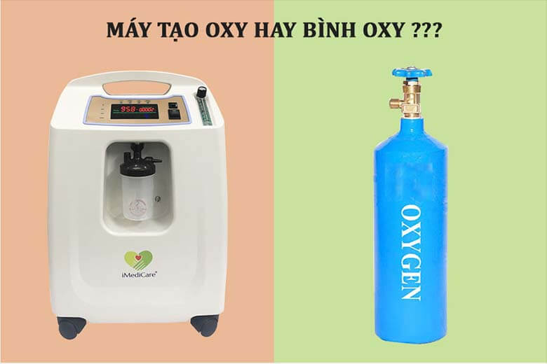 So sánh máy tạo oxy và bình oxy truyền thống