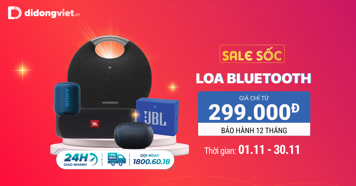 Sale sốc loa Bluetooth – Giá chỉ từ 299.000đ. Bảo hành 12 tháng.
