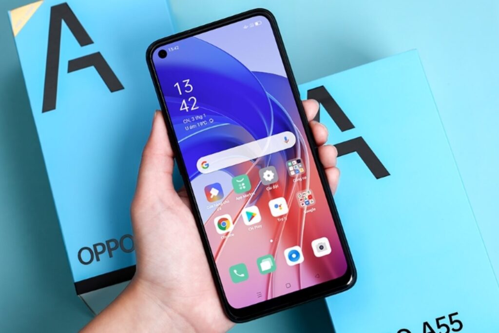 Đánh giá OPPO A55: giá dưới 5 triệu có camera 50MP, pin khủng 5000 mAh và sạc nhanh 18W 12 Dung lượng pin khủng, hỗ trợ sạc nhanh 18W trên OPPO A55