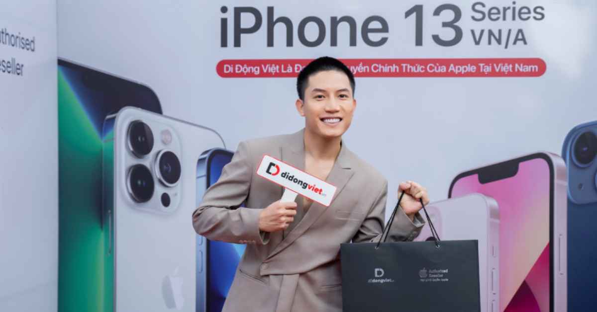 Ca sĩ Anh Tú chọn mua iPhone 13 Pro Max tại Di Động Việt
