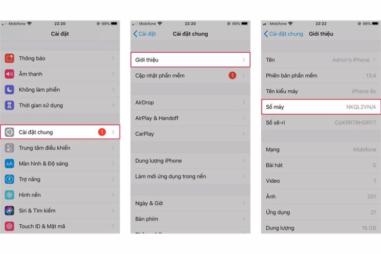 Kiểm tra trực tiếp trên thiết bị