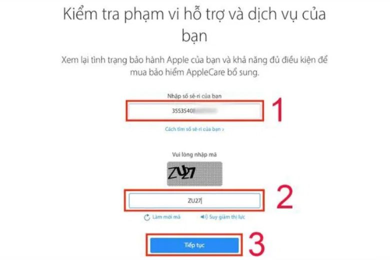 Tra cứu số máy iPhone qua website