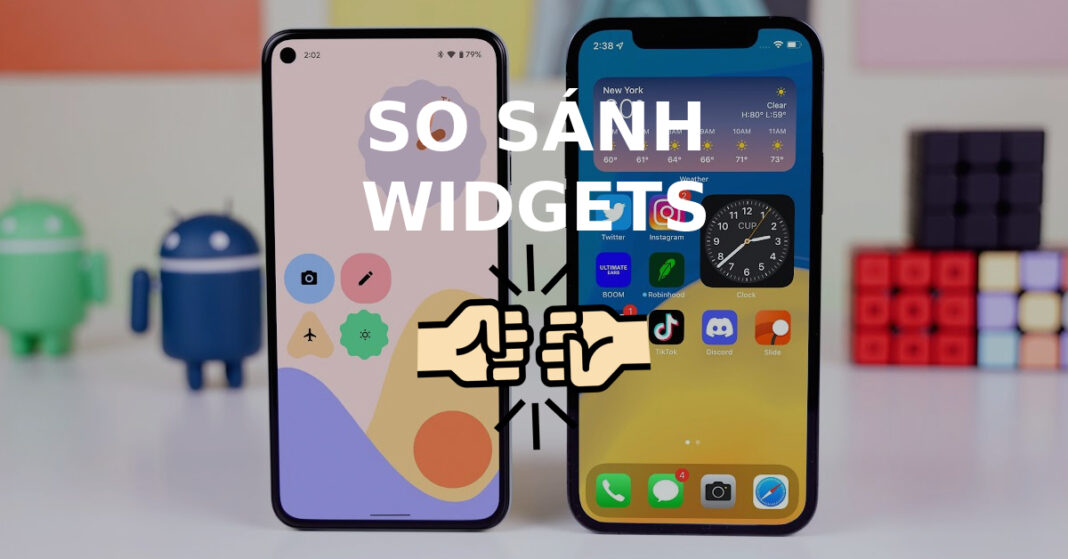 So sánh widgets trên iOS 15 và Android 12