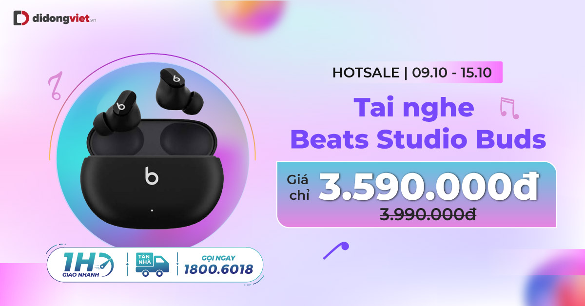 Hotsale: Tai nghe Beats Studio Buds giá chỉ 3.5 Triệu. Giao hàng nhanh 1H