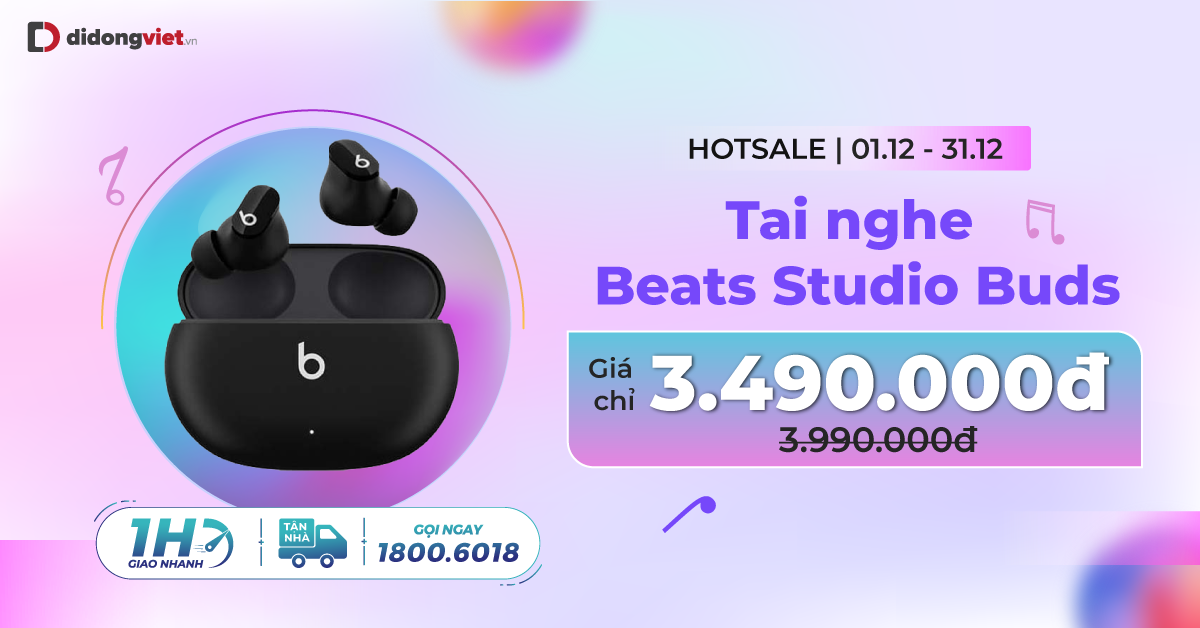 Hotsale Tai nghe Beats Studio Buds. Giá chỉ từ 3.490.000đ.