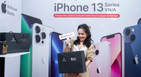 Babykopohome sắm iphone 13 pro max tại Di Động Việt
