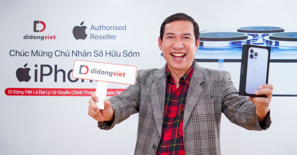 Cùng nghệ sỹ Quang Thắng trải nghiệm Trade-in thu cũ đổi mới iPhone 13 Pro Max tại Di Động Việt
