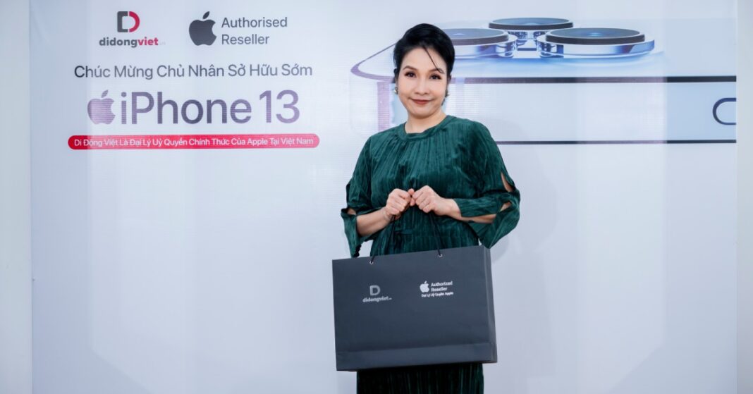 Cảm ơn Diva Mỹ Linh đã tin tưởng Di Động Việt để lên đời iPhone 13 Pro Max