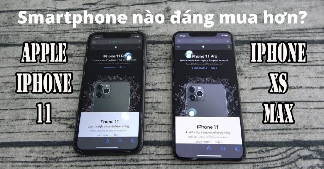 So sánh iPhone Xs Max và iPhone 11
