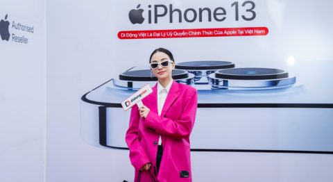 Bắt gặp Thiên Nga The Face lên đời iPhone 13 Pro Max mới tại Di Động Việt
