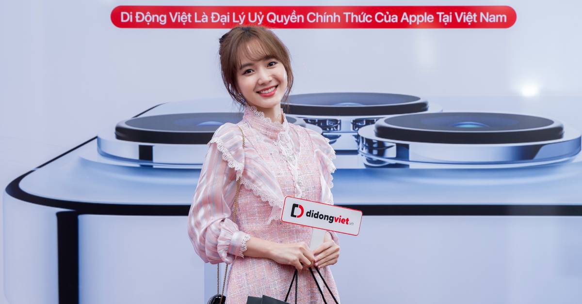 “Thánh nữ” Bolero Jang Mi cực xinh đẹp bên siêu phẩm iPhone 13 Pro Max tại Di Động Việt