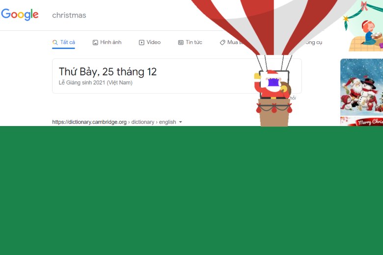 Hướng dẫn đón Giáng Sinh online cùng Google trên laptop cực độc đáo