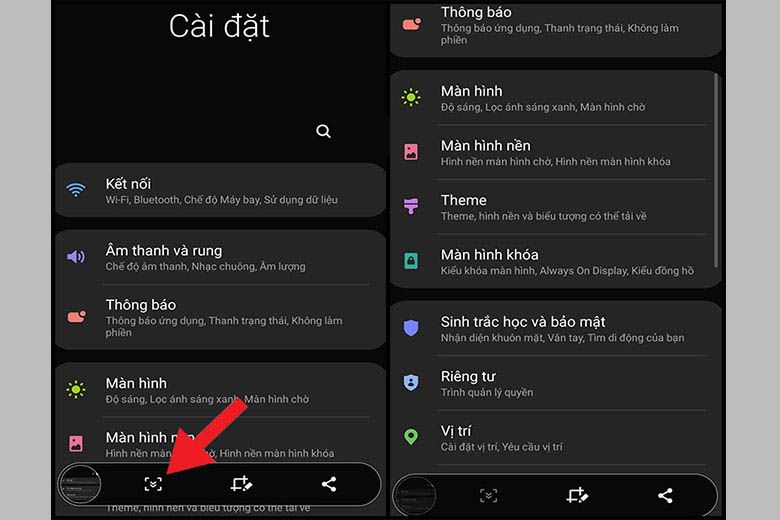 cách chụp màn hình samsung