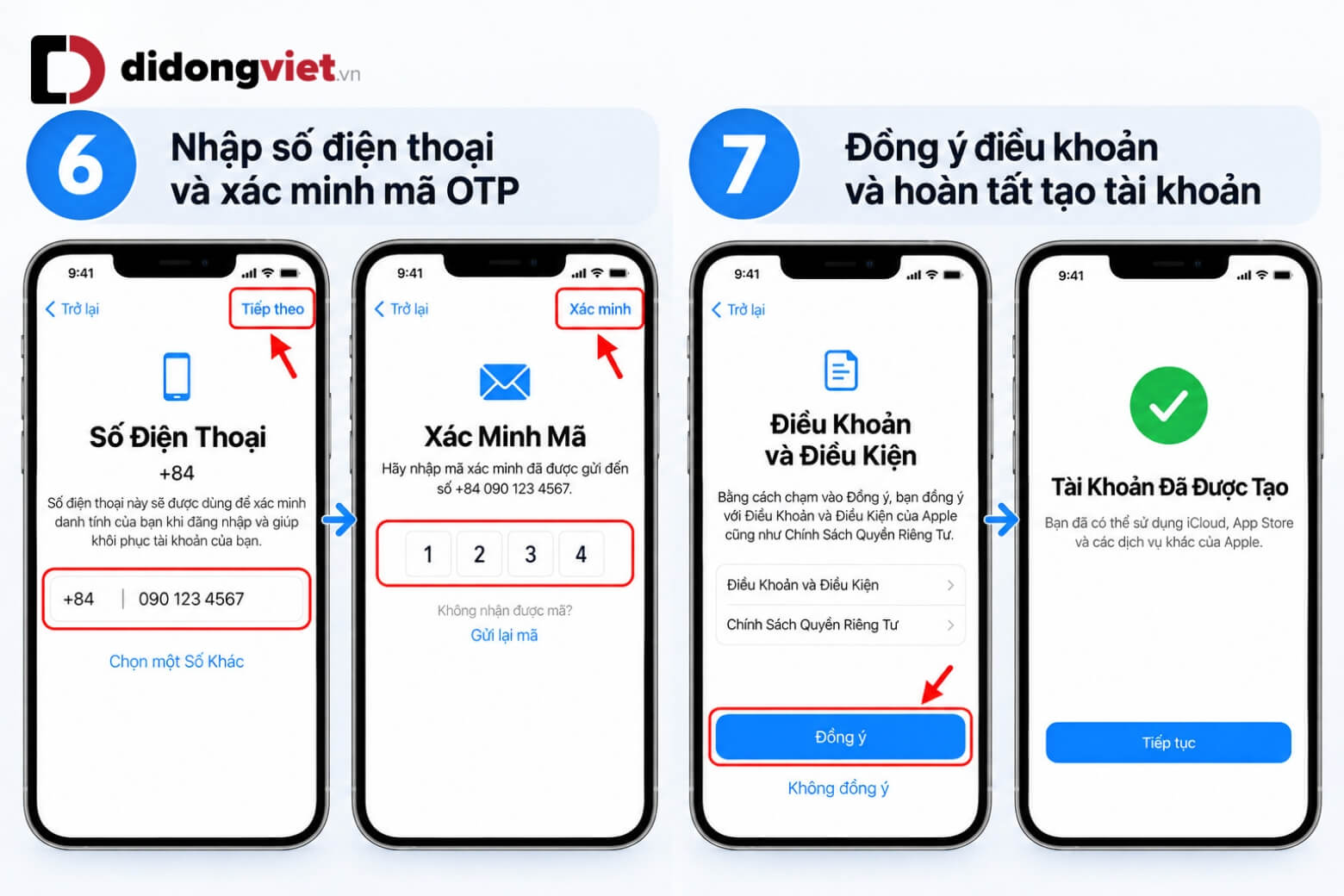 Hướng dẫn cách tạo iCloud cho iPhone nhanh chóng và an toàn 17 Hoàn tất cách tạo iCloud cho iPhone qua ứng dụng Cài đặt